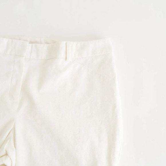 Zac and Rachel White Brocade Straight Leg  Pants Size 14 - Picture 8 of 12